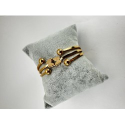 Bronz Yuvarlak Kelebekli Bileklik